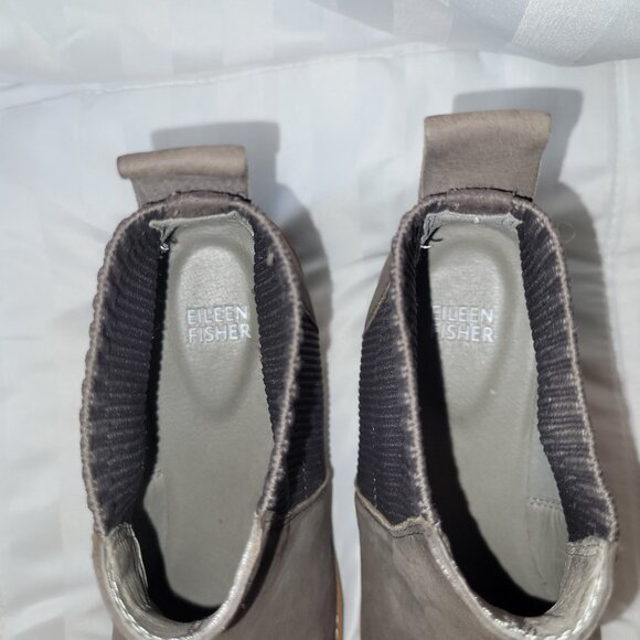 Eileen Fisher Wedge Suede Booties - Picture 5 of 7